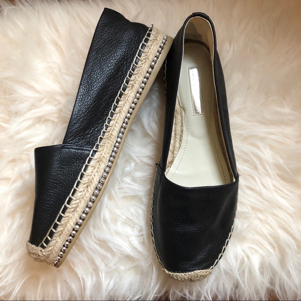 BCBGeneration Black Leather Flats